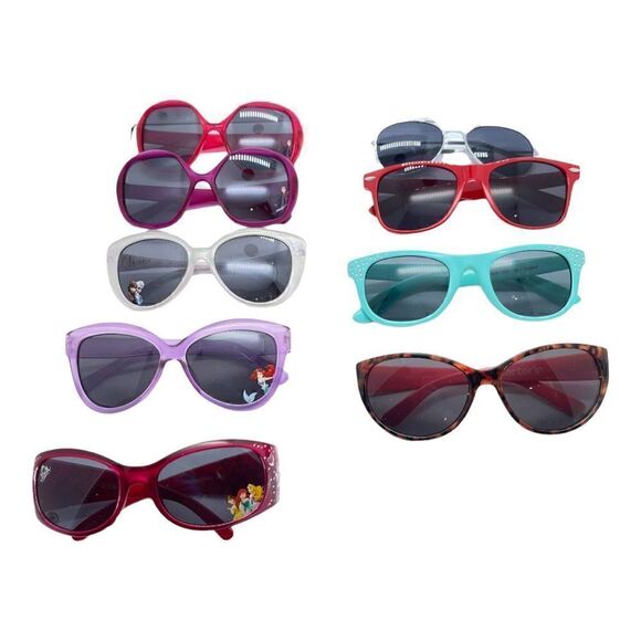 Lot of 9 Pair of Kids Childrens Sunglasses (including 5 Disney pairs of sunglass